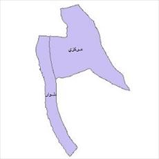 نقشه ی بخش های شهرستان تنگستان