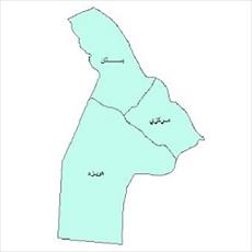 نقشه ی بخش های شهرستان آزادگان